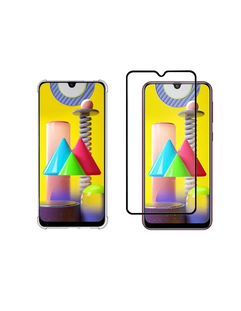 Mica + Funda para Samsung Galaxy M31 Alienpop Anti Golpes