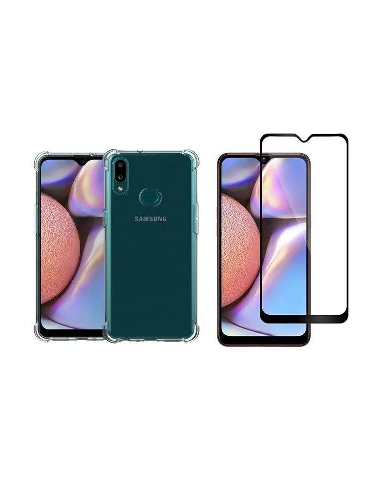 Mica + Funda para Samsung A10S Alienpop Anti Golpes