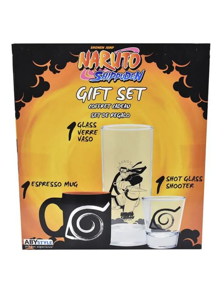 Set Taza, Vaso y Vaso Tequilero Aby Style Naruto