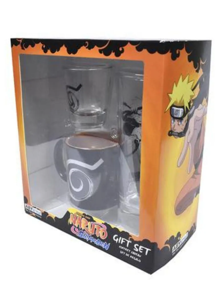 Set Taza, Vaso y Vaso Tequilero Aby Style Naruto