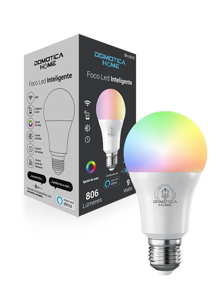 Focos Inteligentes Led Wi-Fi, Multicolor + Luz Blanca Fría y Cálida 806  Lumens, Focos Led