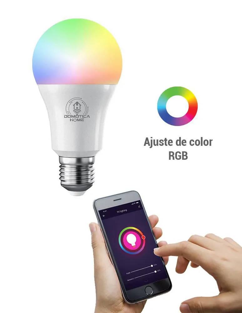 Focos Inteligentes Led Wi-Fi, Multicolor + Luz Blanca Fría y Cálida 806  Lumens, Focos Led