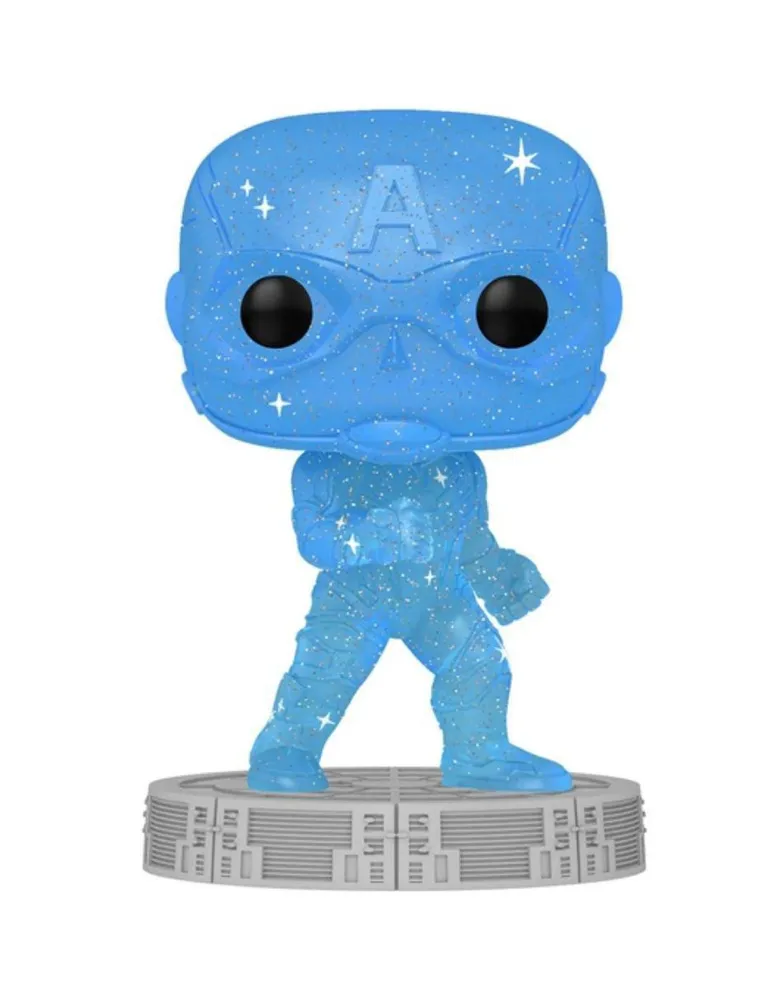 Figura Funko Pop! Capitan America Gema Azul Serie Artistica Marvel Infinity Saga