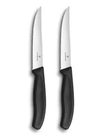 Set de 2 cuchillos para carne Victorinox acero inoxidable negro