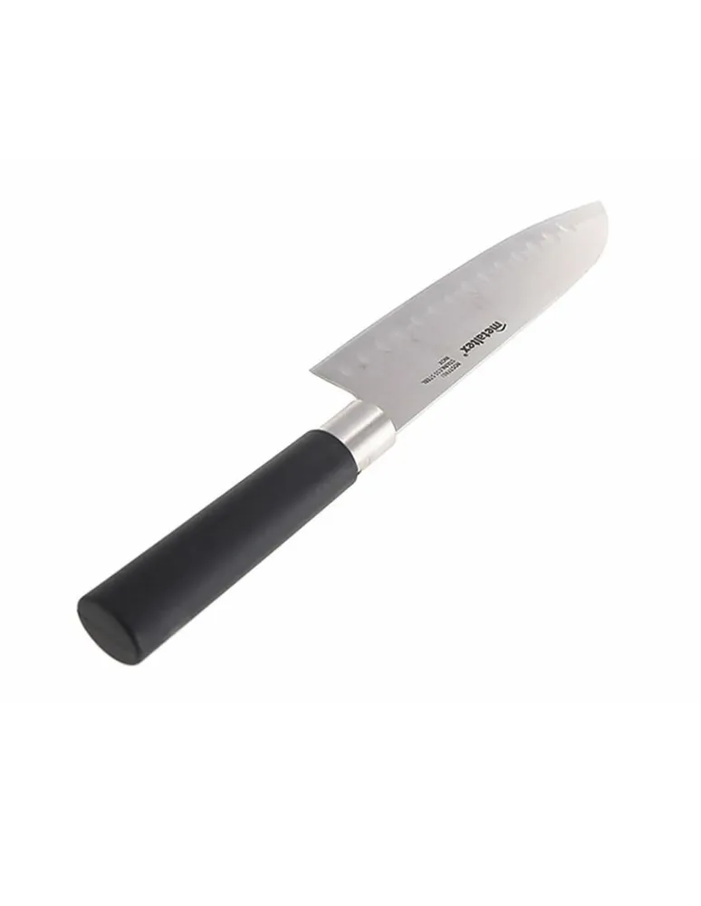 Cuchillo Metaltex acero Santoku 30 cm negro