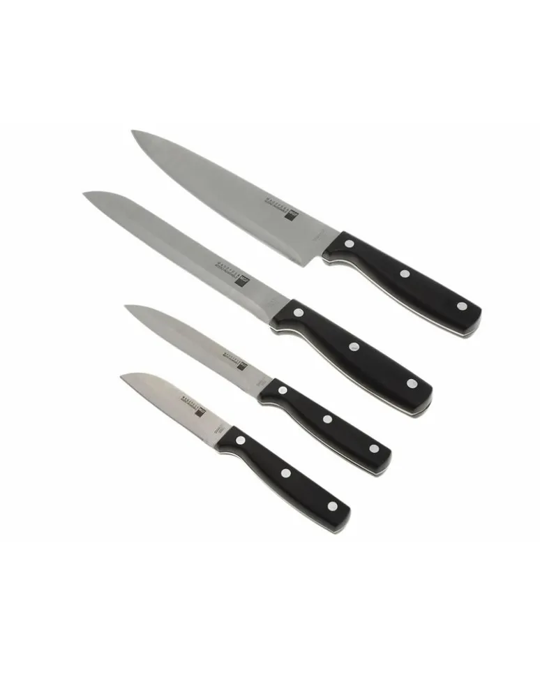 Set de 4 cuchillos Magefesa acero inoxidable negro