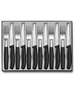 Set de cuchillos y tenedores Victorinox negro
