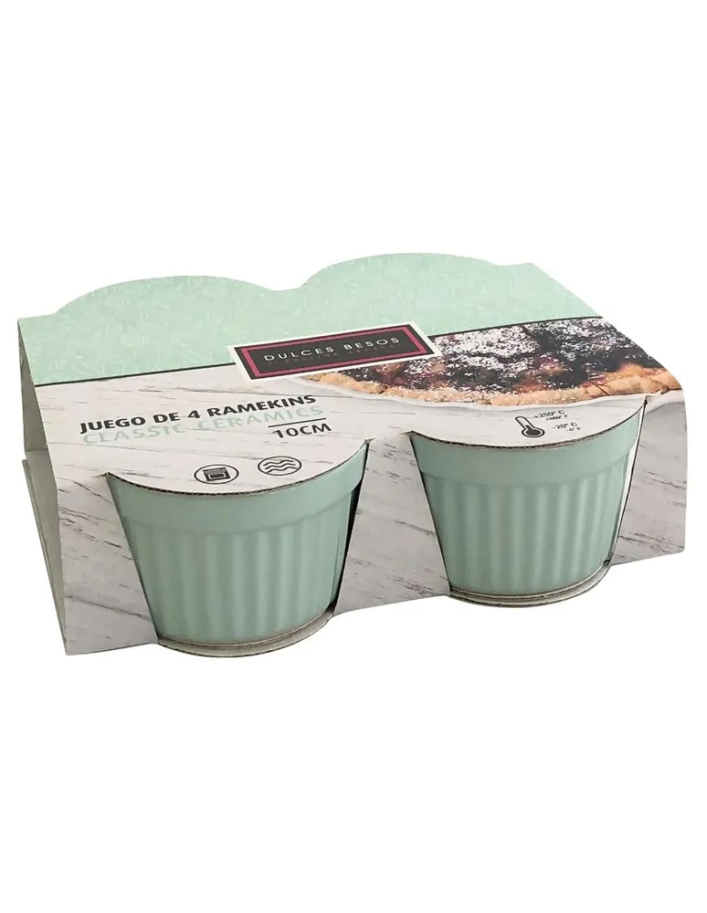 Set de 4 ramekins Dulces Besos Classics menta