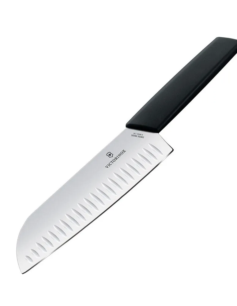 Cuchillo santoku Victorinox Swiss Modern acero inoxidable negro