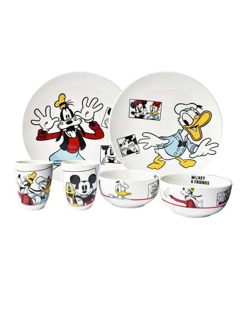 Vajilla Siglo XXI Porcelana Mickey y sus Amigos 12 Piezas