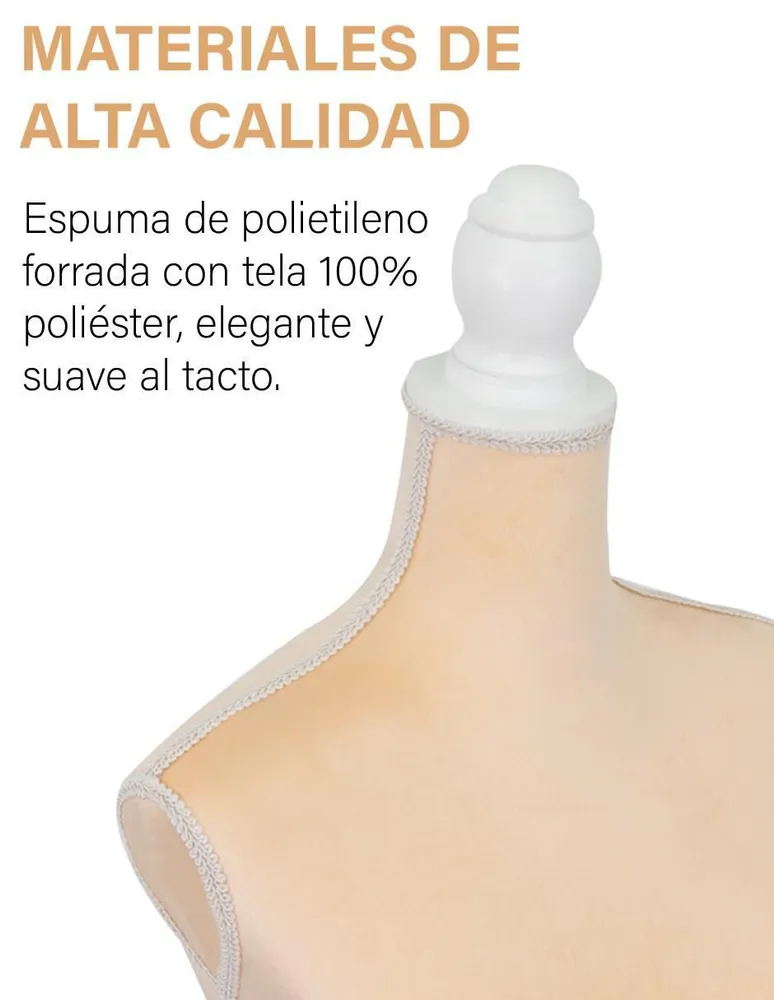 Maniquí De Costura Onof Mtfat Torso Femenino Para Modistas Color Beige