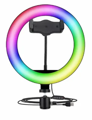 Aro de Luz Led RGBcon soporte para celular y tripié Gadgets & Fun
