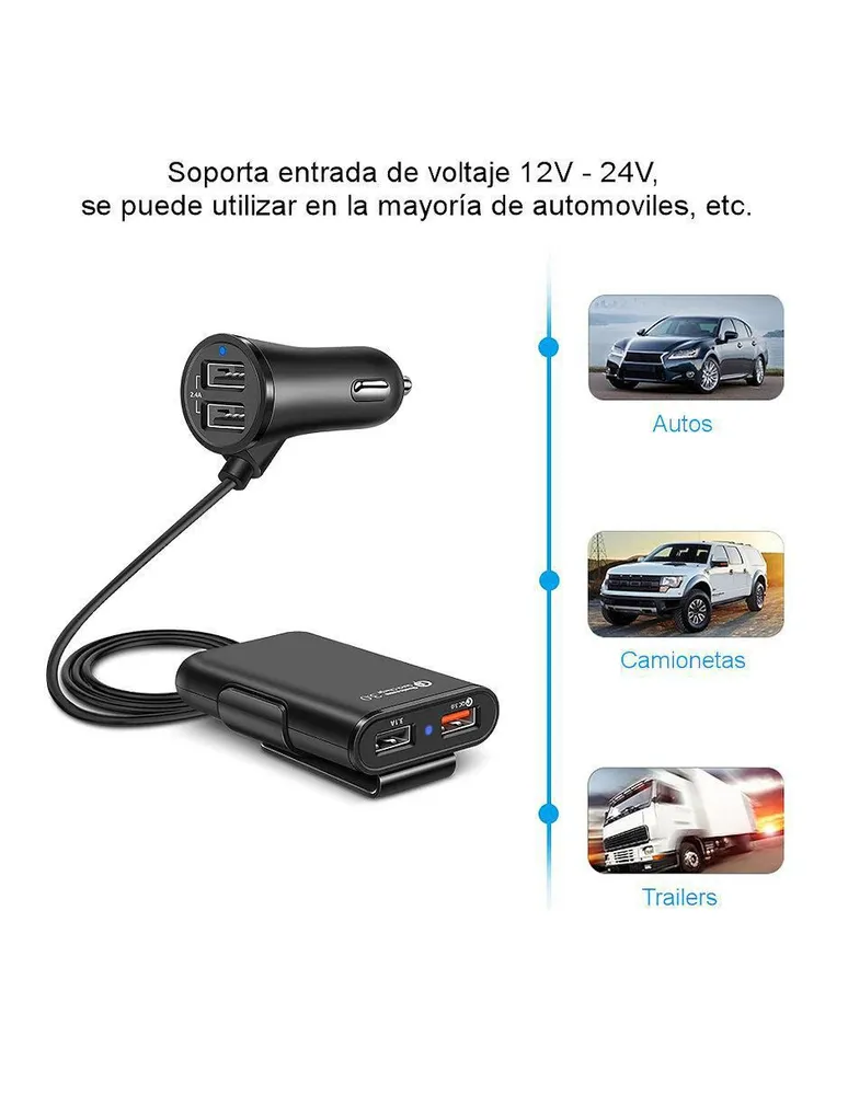 Cargador auto Hotshot compatible con celulares, iPad y tablets