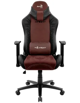 Silla Gaming Aerocool Knight Burgundy Red Traspirable Ergonómico polipiel