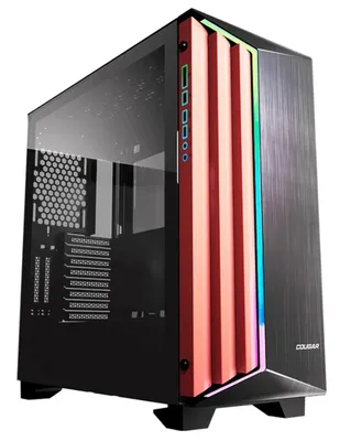 Gabinete Gamer Cougar Darkblader-S Cristal Templado RGB negro