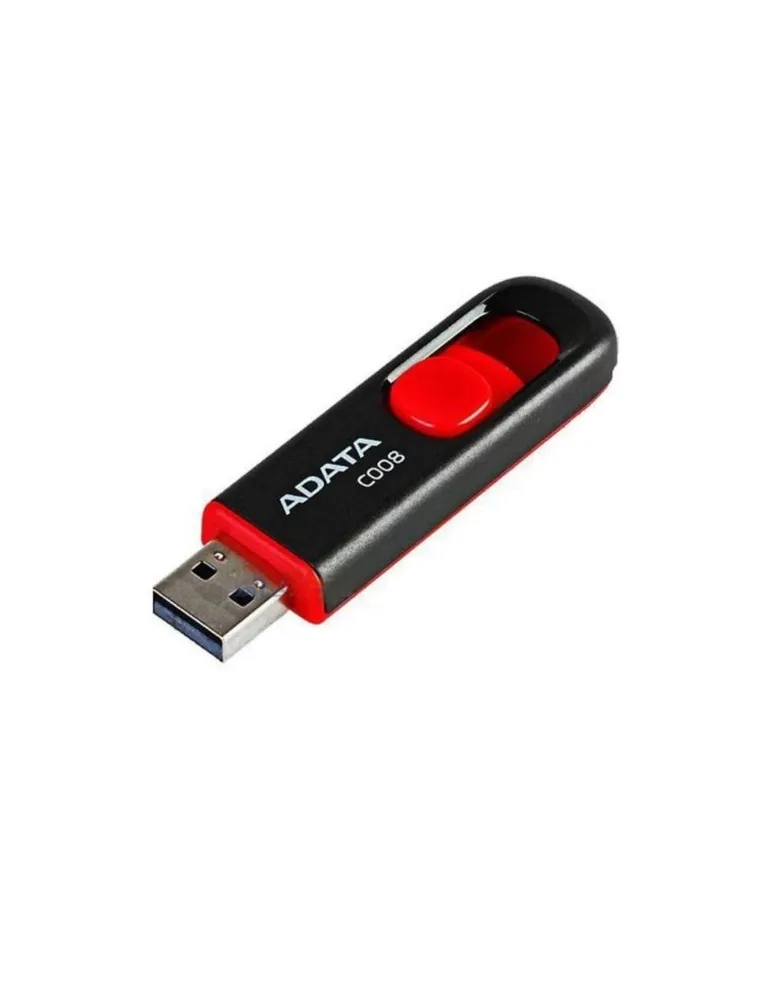 Memoria USB 64GB Adata C008 2.0 Retráctil Flash Drive blanco AC008-64G-RWE