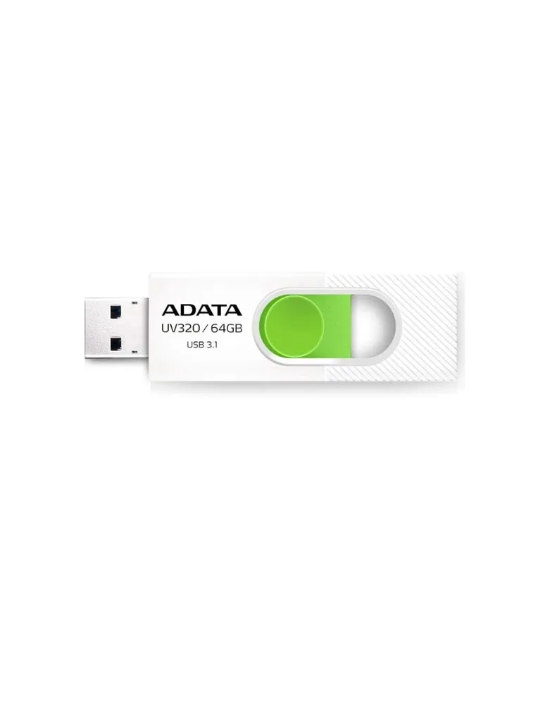 Memoria USB 64GB Adata C008 2.0 Retráctil Flash Drive blanco AC008-64G-RWE