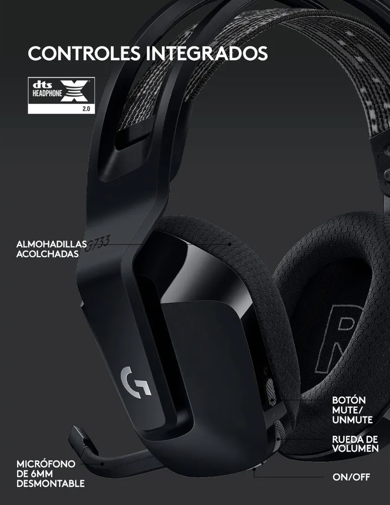 Auriculares Inalámbricos Logitech G533 con Micrófono USB Negros