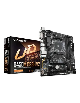 Tarjeta Madre Gigabyte B450M DS3H V2 AM4 DDR4 Micro ATX