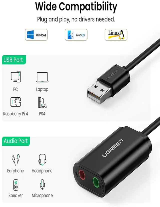 Cable Auxiliar 3.5 mm Dbugg a USB C de 1 m