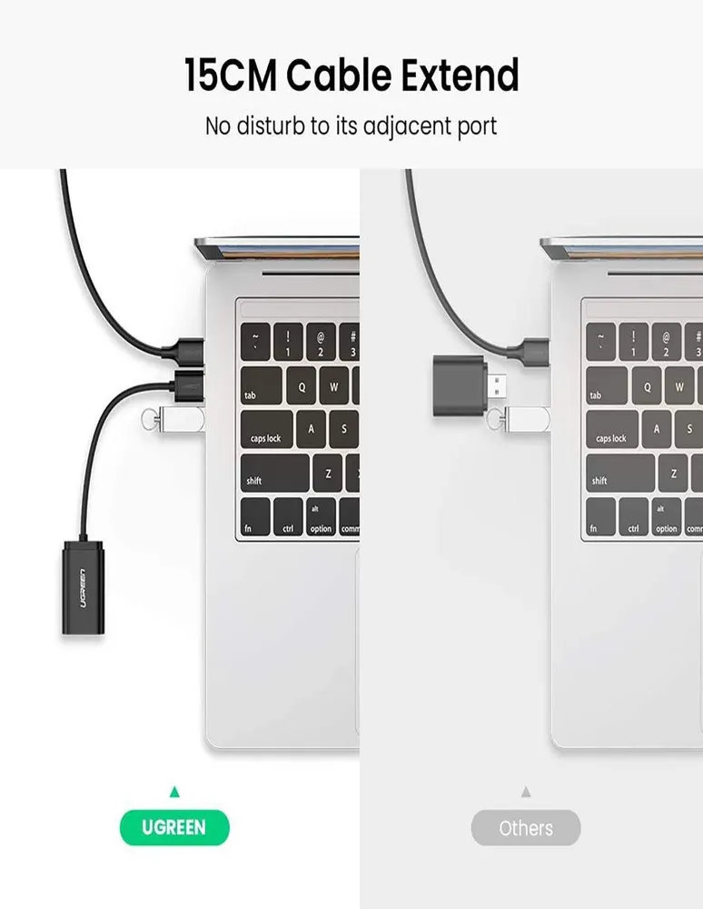 Cable USB A Ugreen a Auxiliar 3.5 mm de 10 cm