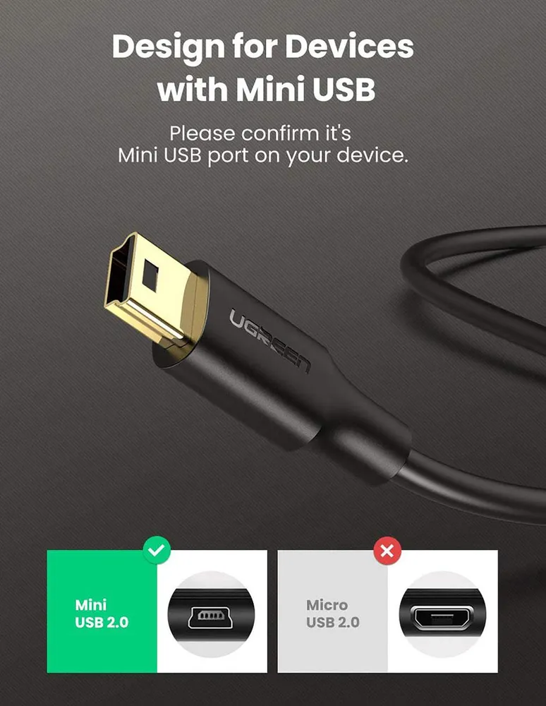 Cable USB A Ugreen a USB Mini B de 1.5 m