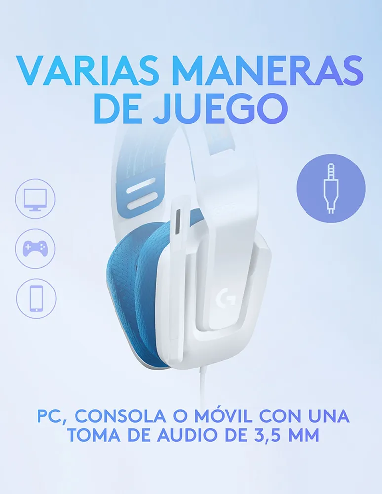 Audífonos Gamer Over-Ear Logitech G335 Alámbrico