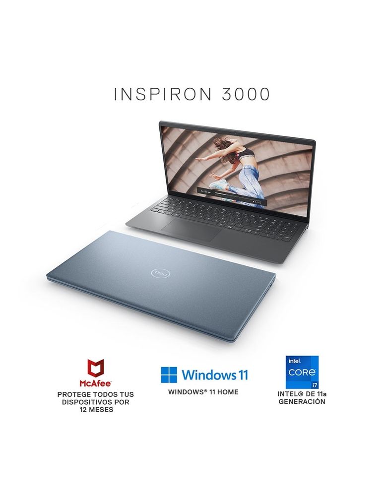 Laptop thin & light Dell Inspiron 15 3511 15.6 pulgadas Full HD Intel Iris XE Intel Core i7 8 GB RAM 256 GB SSD