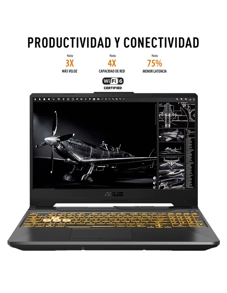 Laptop gamer ASUS TUF F15 15.6 pulgadas Full HD Intel Core i5 NVIDIA GeForce RTX 3050 8 GB RAM 512 GB SSD