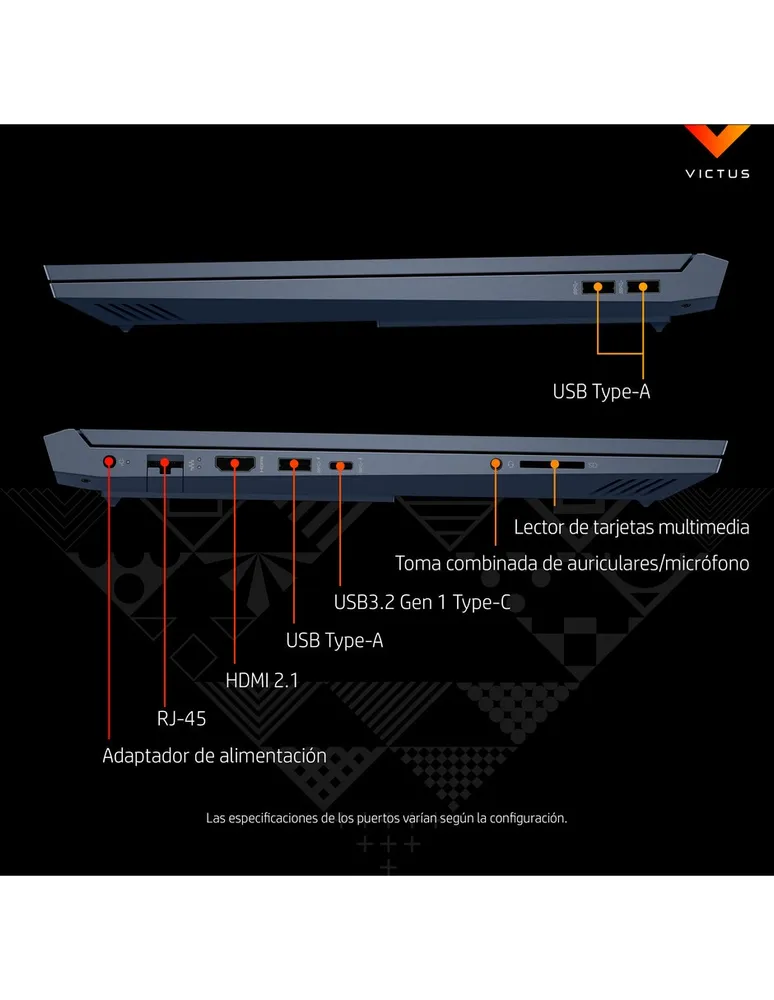 Laptop HP Victus 16-d0507la 16 pulgadas Full HD Intel Core I5 NVIDIA Geforce RTX 3050 8 GB RAM 512 GB SSD