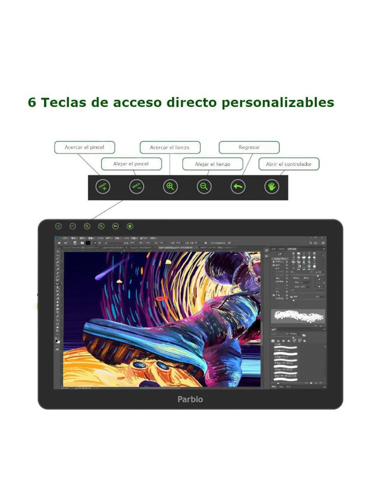 Tableta Monitor Digitalizadora Parblo Coast16pro