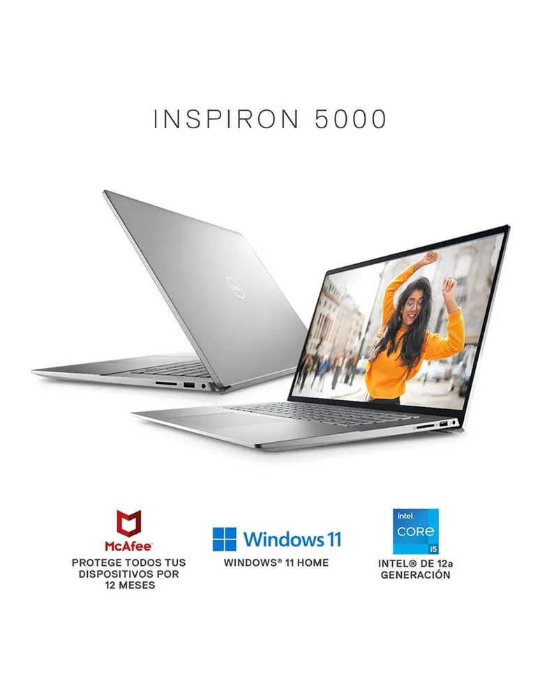 Laptop Dell Inspiron 16 5620 16 pulgadas Full HD Intel Core i5 Intel UHD Graphics 8 GB 256 GB SSD