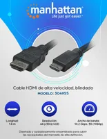 Cable Mini HDMI Manhattan a HDMI de 1.8 m