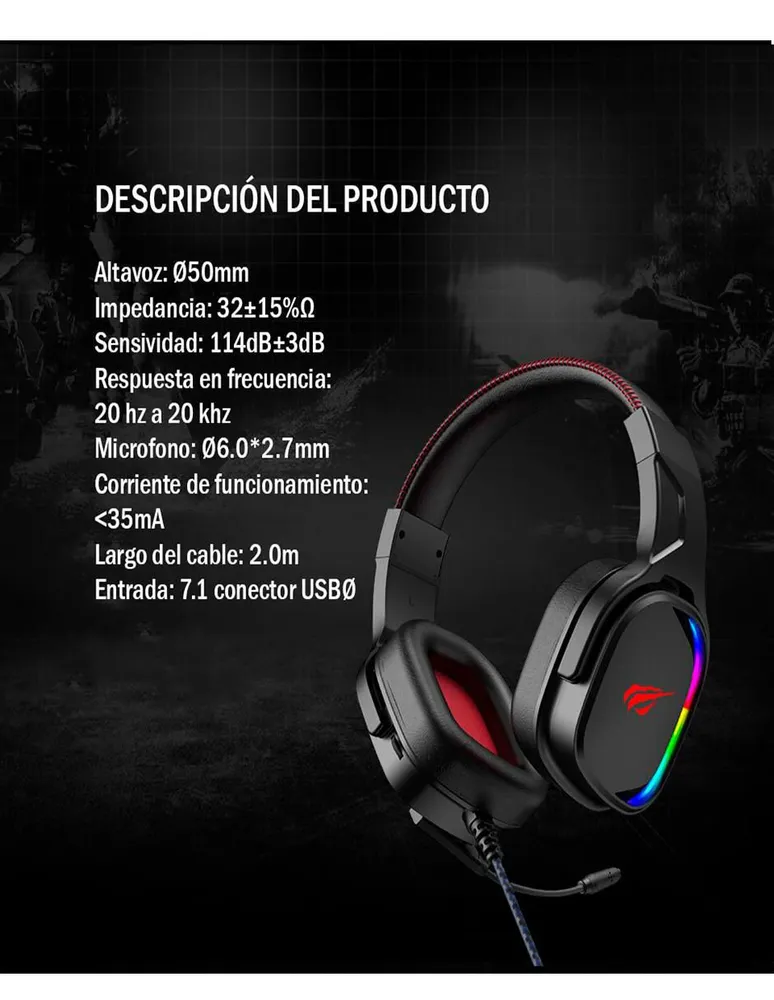 Audífonos Gamer Over-Ear Titano Alámbricos