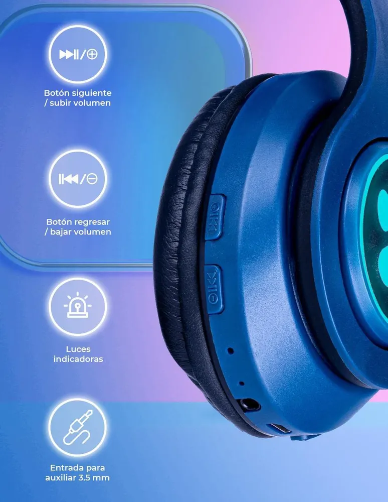 Audífonos Over-Ear Techzone DN-BEJ03B inalámbricos