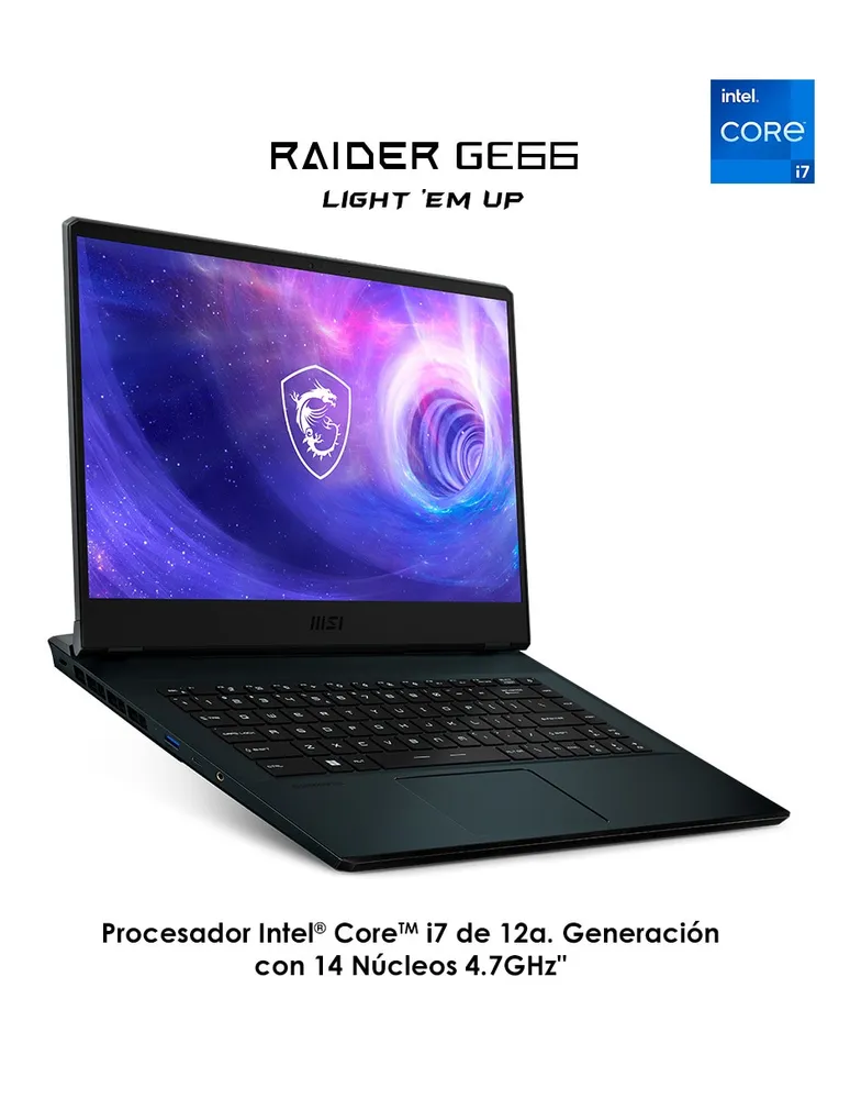 Laptop Gamer MSI Raider GE66 12UGS 15.6 Pulgadas Full HD Intel Core i7 NVIDIA GeForce RTX 3070 32 GB RAM 1 TB SSD