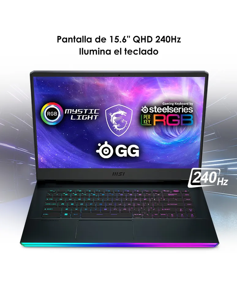 Laptop Gamer MSI Raider GE66 12UGS 15.6 Pulgadas Full HD Intel Core i7 NVIDIA GeForce RTX 3070 32 GB RAM 1 TB SSD