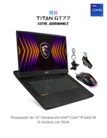 Laptop gamer MSI Titan GT77 12UHS 17.3 pulgadas 4K/UHD intel core i9 nvidia geforce rtx 3080 ti 64 GB 2 TB SSD