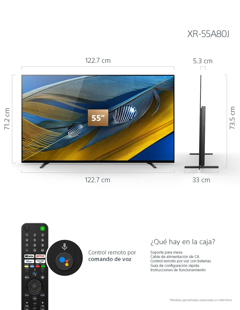 Sony Pantalla X80K 65 Pulgadas KD-65X80K 4K UHD LED Smart Google TV Modelo  2022 : : Electrónicos