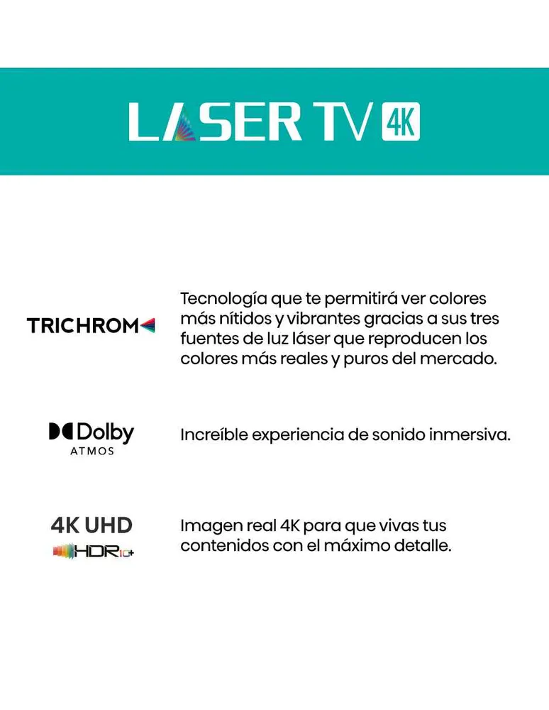 Pantalla Hisense LED smart TV de 100 pulgadas 4K/Ultra HD 100L9G con Android TV