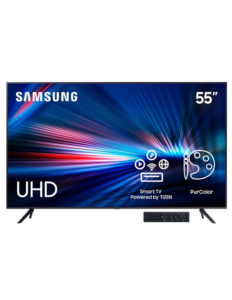 Pantalla samsung UHD smart tv de 55 pulgadas 4k un55au7000fxzx con tizen