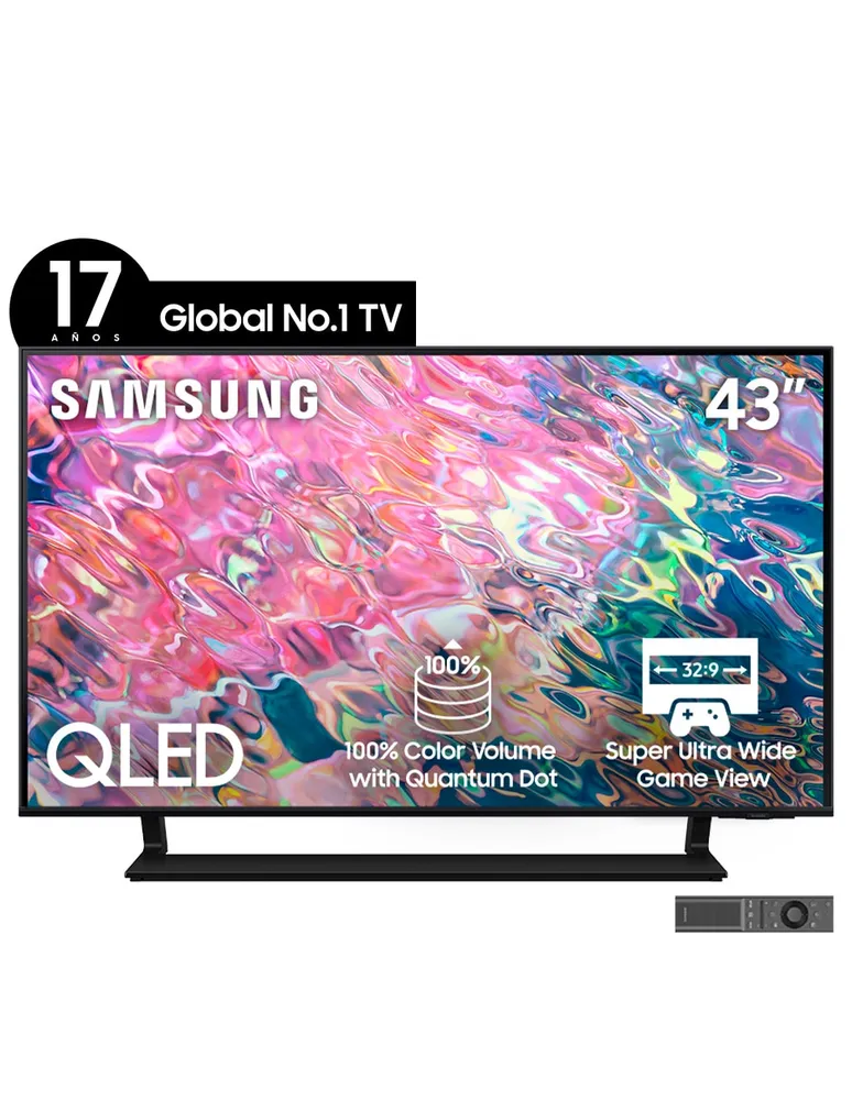 SAMSUNG Pantalla Samsung QLED smart TV de 43 pulgadas 4 k qn43q65bafxzx con  Tizen