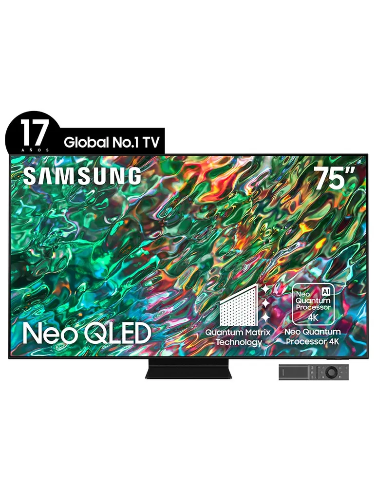 Pantalla Samsung Neo QLED smart TV de 75 pulgadas 4 k QN75QN90BAFXZX con Tizen