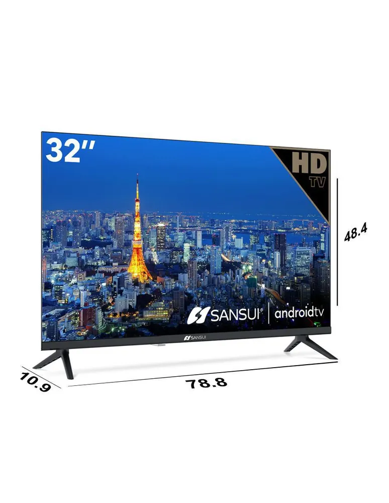 Pantalla Sansui LED smart TV de 32 pulgadas HD SMX32V1HA con Android TV