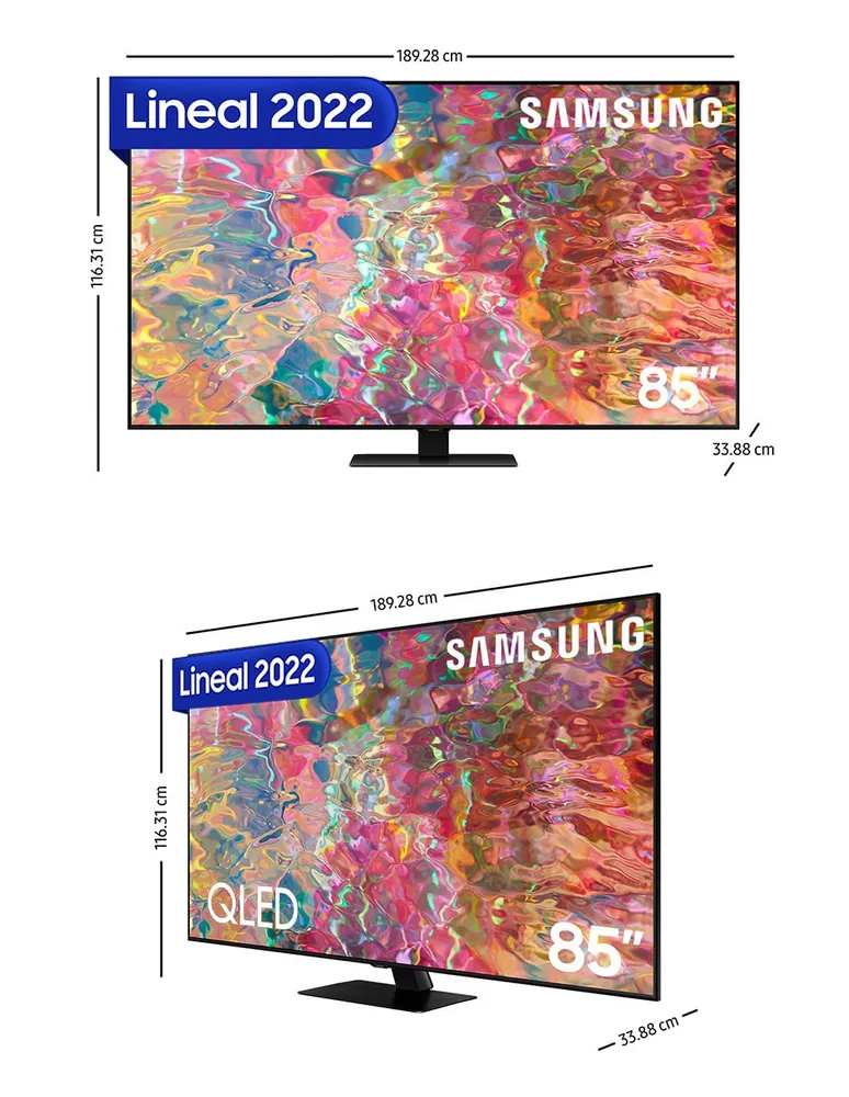 Pantalla Samsung QLED smart TV de 85 pulgadas 4K Qn85q80bafxzx