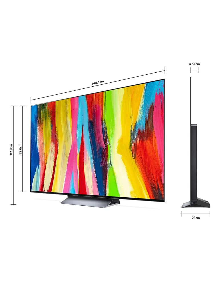 Pantalla LG OLED SMART TV de 65 pulgadas 4K/Dolby Atmos OLED65C2PSA con WebOS