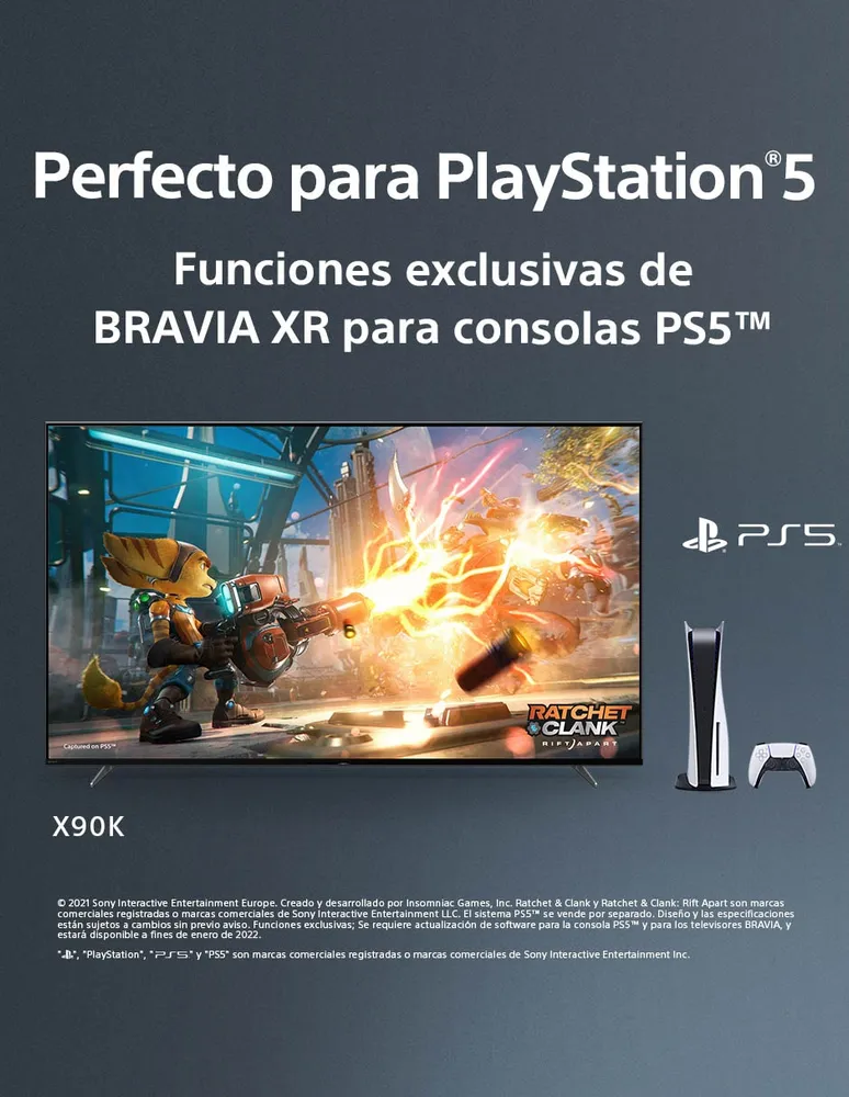 Sony Serie X90K de TV Ultra HD 4K de 55 pulgadas: BRAVIA XR Full Array LED  Smart Google TV con Dolby Vision HDR y características exclusivas para el