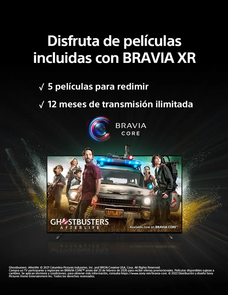 Pantalla Sony OLED smart TV de 77 pulgadas Dolby Atmos/HDR Dolby Vision  XR-77A80K con Google TV