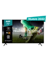 Pantalla Hisense LED smart TV de 75 pulgadas 4K/Ultra HD 75a6h con Google TV