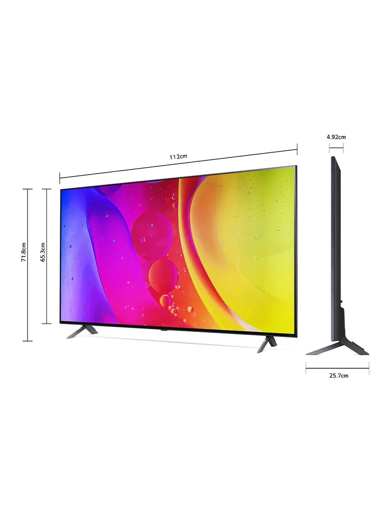 Pantalla LG NanoCell Smart TV de 50 pulgadas 4K 50NANO80SQA con WebOS